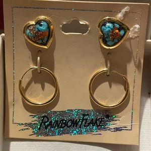 Turquoise rainbow earrings